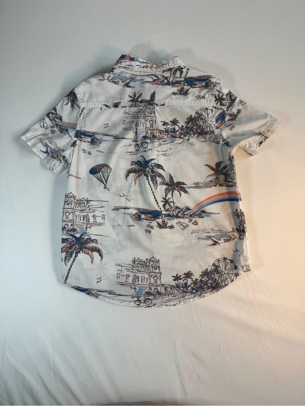 Baby Gap Toddler Boys 4T Tropical Resort Printed Short Sleeve Button Down Shirt